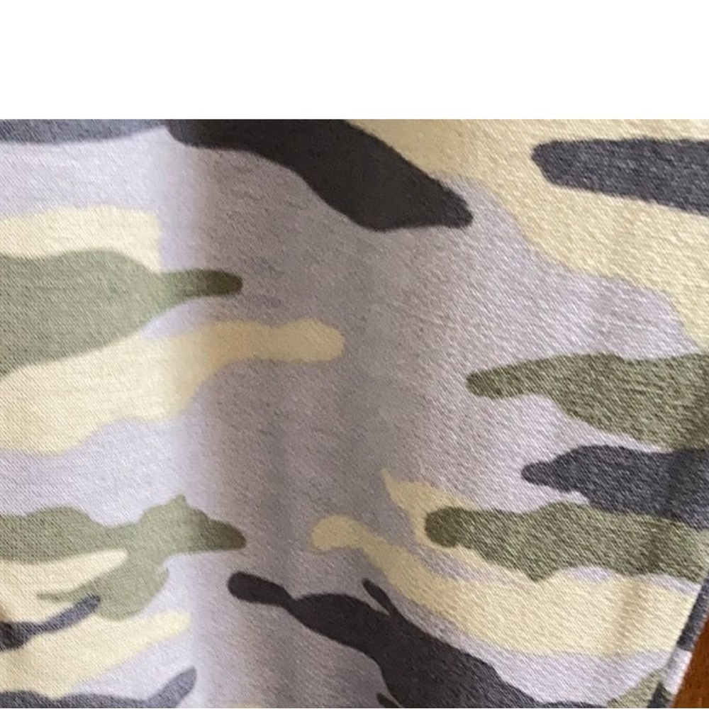 NWT BANANA REPUBLIC TERRY JOGGER CAMO GREEN GRAY LOUNGEWEAR W POCKETS - Picture 12 of 13